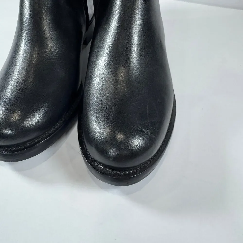 Tory Burch Colton Leather Knee High Riding Boots Sz 5.5 NEW Equestrian LOGO